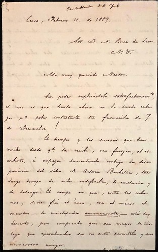 1889 manuel sanguily autograph - 1889,